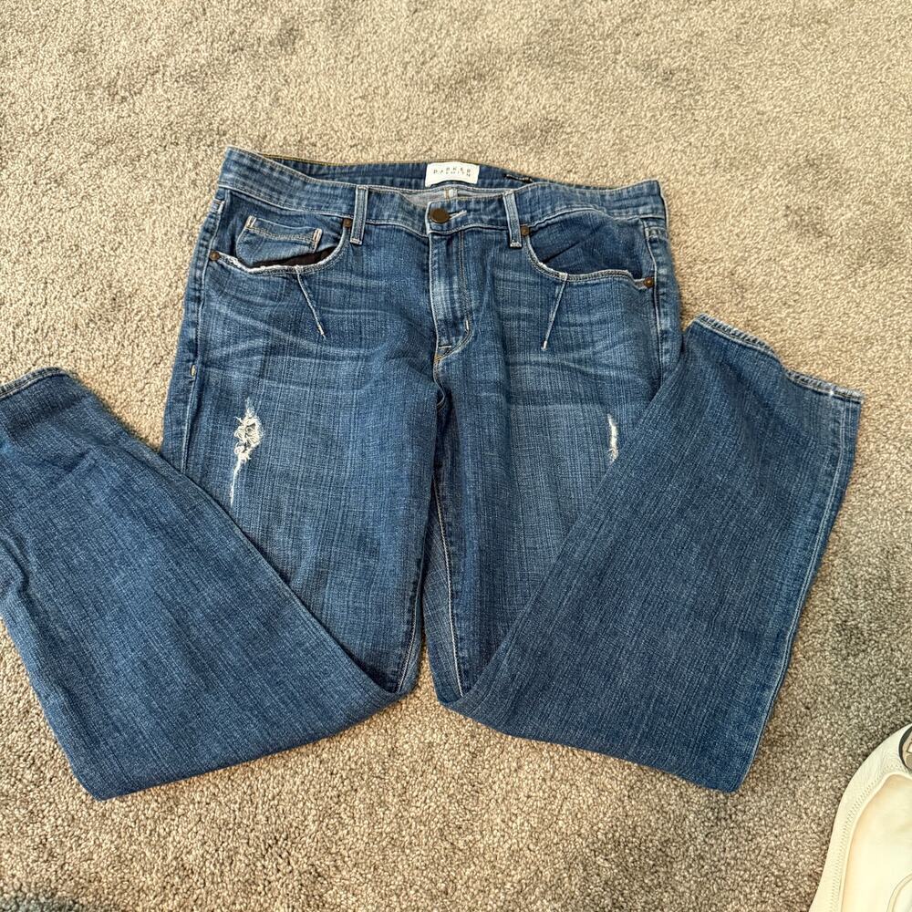 Parker Smith Relaxed Straight Distressed Jeans size 30